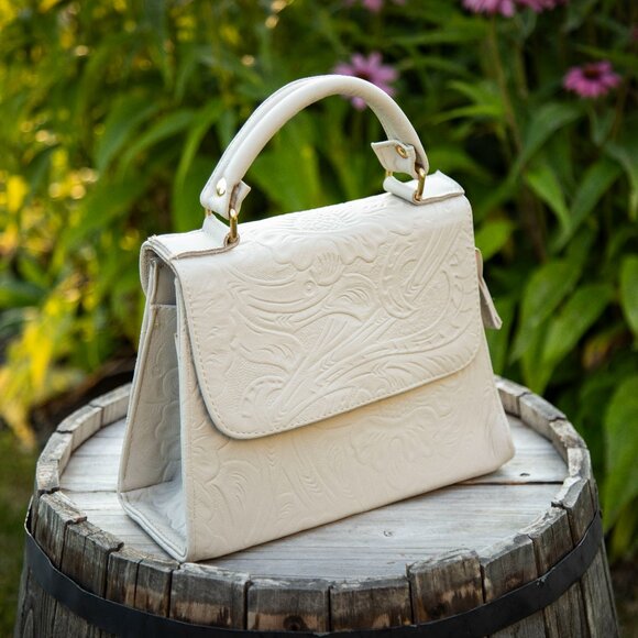 Handmade Ethnic Genuine Leather crossbody purse - Picture 3 of 13